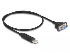 Delock Serial-Adapter USB-A – RS-232 D-Sub 9 Pin mit Muttern  -