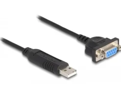 Delock Serial-Adapter USB-A – RS-232 D-Sub 9 Pin mit Muttern  -