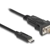 Delock Serial-Adapter USB-C – RS-232 D-Sub 9 Pin mit Schraube 0.25m