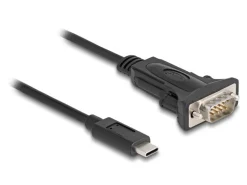 Delock Serial-Adapter USB-C – RS-232 D-Sub 9 Pin mit Schraube 0.25m