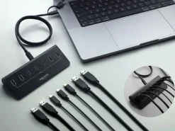 Delock USB Hub 10 Gbps, 3 USB Type-C, 4 USB Typ-A, Metall