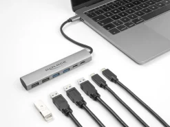 Delock USB-Hub 2x USB 3.1 Typ-C/1x 3.1 USB Type-A/1x USB 2.0 Type-A