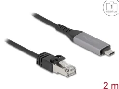 Delock USB LAN Kabel Kabelgebunden/LAN (RJ45)/USB Typ-C