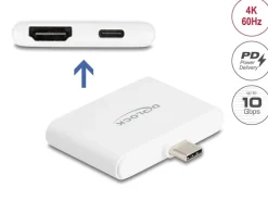 Delock USB Type-C Adapter HDMI, 4K, 60 Hz, USB-C Daten, PD 94 W