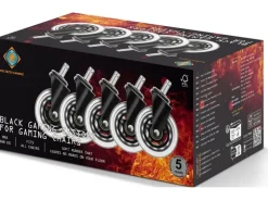DELTACO Ersatzrollen Casters Schwarz