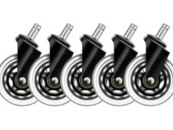 DELTACO Ersatzrollen Casters Schwarz