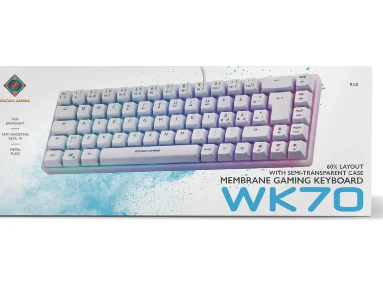 DELTACO Gaming-Tastatur GAM-158-W RGB Weiss