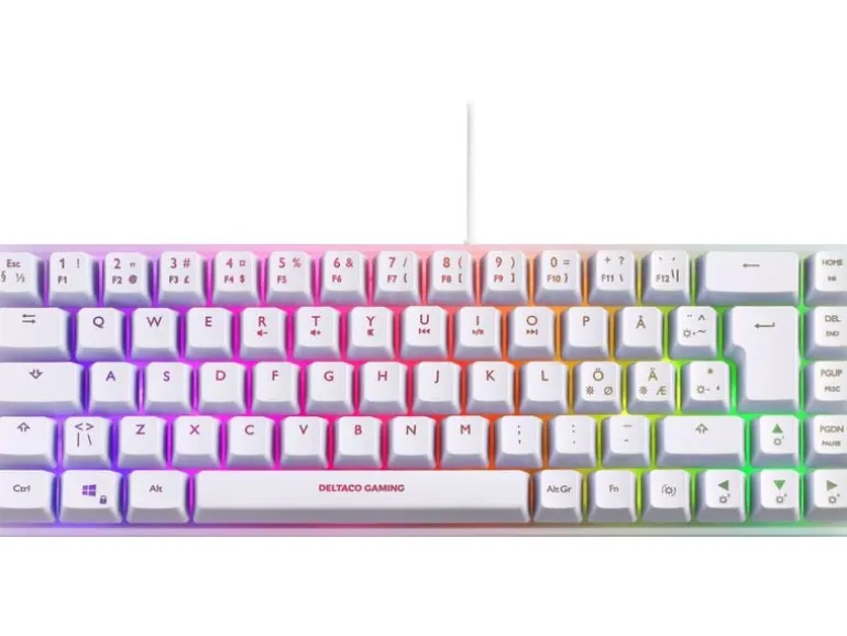 DELTACO Gaming-Tastatur GAM-158-W RGB Weiss