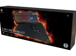 DELTACO Gaming-Tastatur Set GAM-113 V2 3-in-1 RGB Schwarz