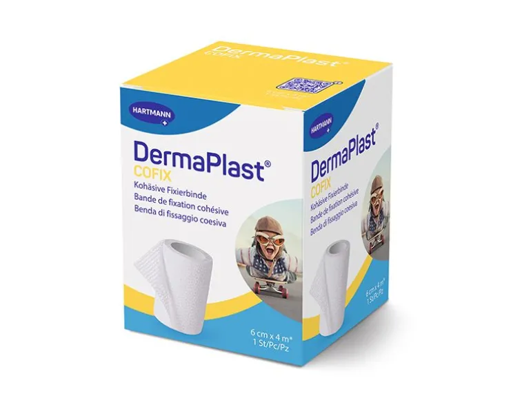 DermaPlast Gazebinde Cofix weiss 6 cm x 4 m