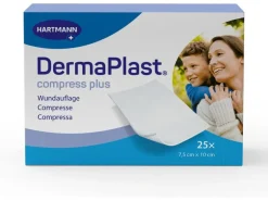 DermaPlast Wundauflage Compress Plus 7.5 x 10 cm, 25 Stück