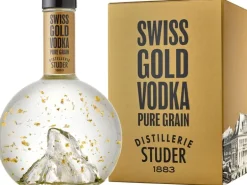Distillerie Studer Vodka Swiss Gold Vodka mit Goldflitter 0.7 l