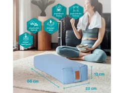 DoYourYoga Yoga-Bolster Paravati Bio-Dinkelspelz, Hellblau