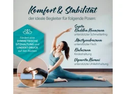 DoYourYoga Yoga-Bolster Paravati Bio-Dinkelspelz, Hellblau