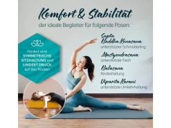 DoYourYoga Yoga-Bolster Paravati mit Bio-Dinkelspelz Gelb