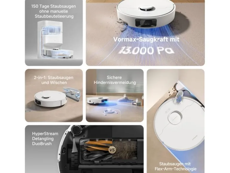 Dreame Saug- und Wischroboter D20 Pro Plus mit Clean Base, Weiss