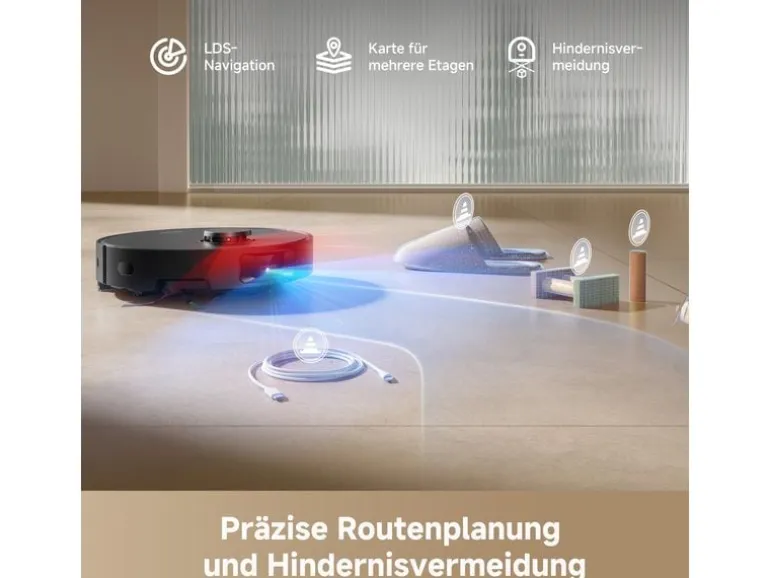 Dreame Saug- und Wischroboter D20 Pro Plus mit Clean Base, Schwarz