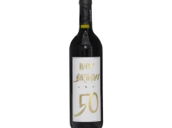 Dreams and Fantasy Geschenkidee Rotwein Happy Birthday 50 Gold, 750 ml