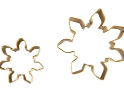 Dr.Oetker Schneeflocken-Ausstechformen Edelstahl Mattgold Ø 6.5 cm