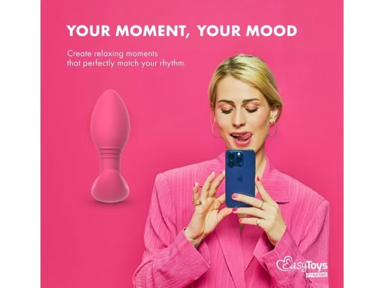 EasyConnect EasyConnect Vibrierender Analplug Axel, appgesteuert Rosa