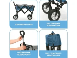 EASYmaxx Bollerwagen 100 x 50 x 61 cm