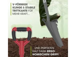 EASYmaxx EASYmaxx Spaten- & Wurzelsäge - 114 cm, Grau/Rot