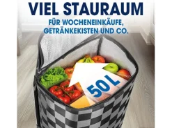 EASYmaxx Einkaufstrolley  52 l, Schwarz / Grau