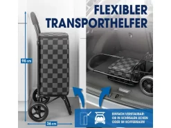 EASYmaxx Einkaufstrolley  52 l, Schwarz / Grau