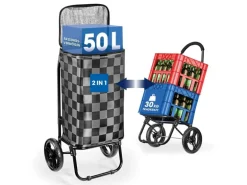 EASYmaxx Einkaufstrolley  52 l, Schwarz / Grau