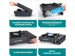 EASYmaxx Gaskocher inkl. Koffer