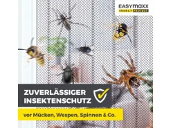 EASYmaxx Moskitonetz 100 x 210 cm Magic Klick, Schwarz