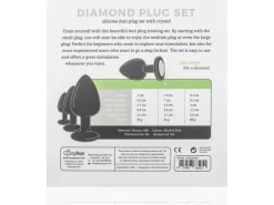 Easytoys Anal Plug aus Silikon mit Diamant Schwarz