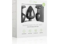 Easytoys Anal Plug aus Silikon mit Diamant Schwarz