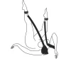 Easytoys Fetish Collection Fesseln Pillow & Ankle Cuffs Leg Position Strap Schwarz