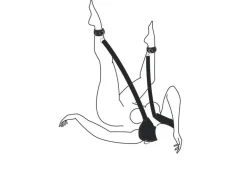 Easytoys Fetish Collection Fesseln Pillow & Ankle Cuffs Leg Position Strap Schwarz
