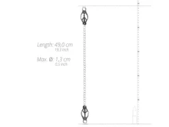 Easytoys Fetish Collection Japanische Kleeklammern mit Kette Silber