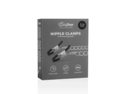 Easytoys Fetish Collection Klassische Nippelklemmen mit Kette Silber