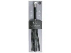 Easytoys Fetish Collection Riemenpeitsche mit Metallgriff Schwarz