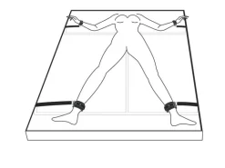 Easytoys Fetish Collection Under Mattress Restraint Set Schwarz