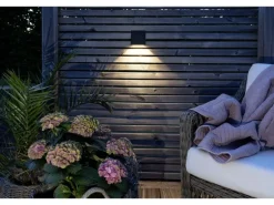 EGLO Leuchten Gartenlicht Solar Wandleuchte Schwarz
