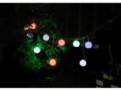 EGLO Leuchten Lichterkette Solar RGB 200 cm, Weiss