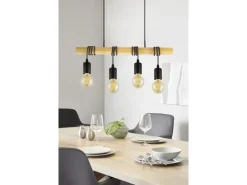 EGLO Leuchten Pendelleuchte TOWNSHEND 4x E27 Schwarz