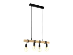 EGLO Leuchten Pendelleuchte TOWNSHEND 4x E27 Schwarz