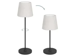 EGLO Leuchten Tischleuchte Leonero Akku H:340 LED-CCT Touch Weiss
