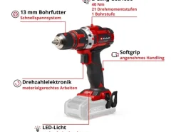 Einhell Akku-Bohrschrauber TE-CD 18/40 Li-Solo