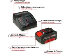 Einhell Akku-Laubsauger Venturro 18/210 Kit (1 x 4.0Ah)