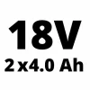 Einhell Akku PXC-Twinpack 18 V 4.0 Ah