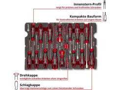 Einhell E-Case 17-tlg., Chrom-Vanadium-Stahl