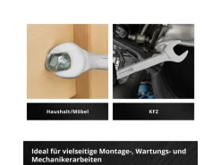 Einhell Einleger E-Case Gabelringschlüssel-Set, 19-teilig,