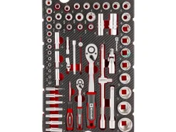 Einhell Einleger E-Case Stecknüsse und Ratschen, 60-tlg.